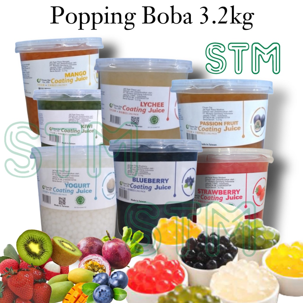 

POPPING BOBA IMPOR TAIWAN/COATING JUICE Premium/Poping Boba Kualitas Terbaik
