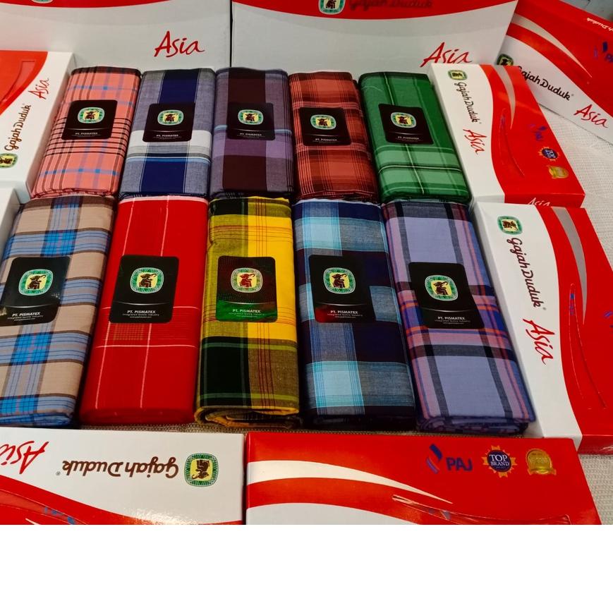 ☟ SARUNG GAJAH DUDUK ASIA / SARUNG GAJAH DUDUK ASIA MOTIF KOTAK ☆