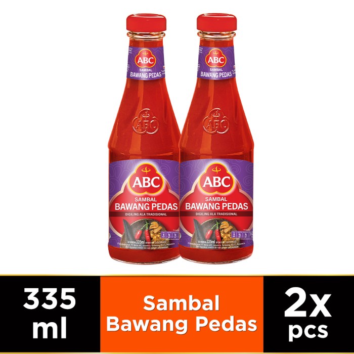 

Terlaris ✨ -ABC Saus Sambal Bawang Pedas 335 ml - Twin Pack2.2.23