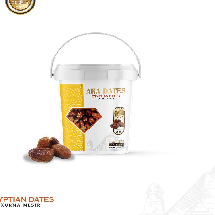 

◙ Kurma Mesir 750gr KEMTAN Kemasan Ember Higienis ✭