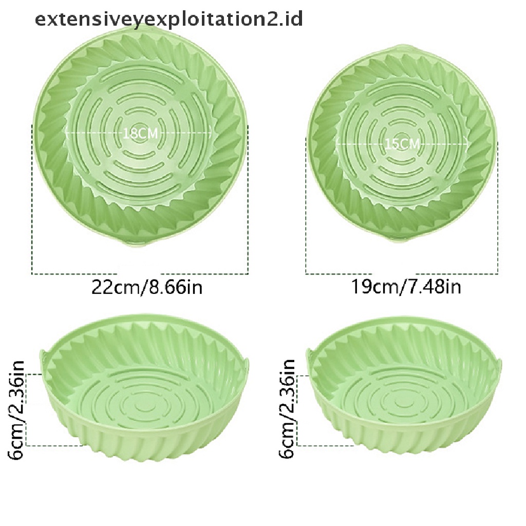 {NEW} 1pc 19/22CM Putaran Replacemen Air Fryers Oven Baking Tray Keranjang Panci Silikon.