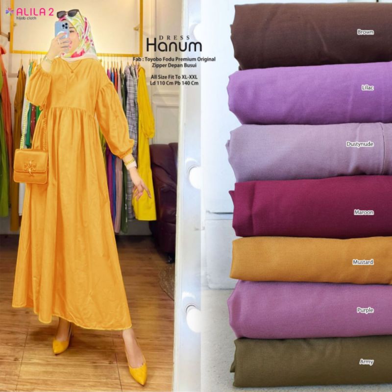 HANUM DRESS ORI ALILA | Toyobo Fodu Premium Original