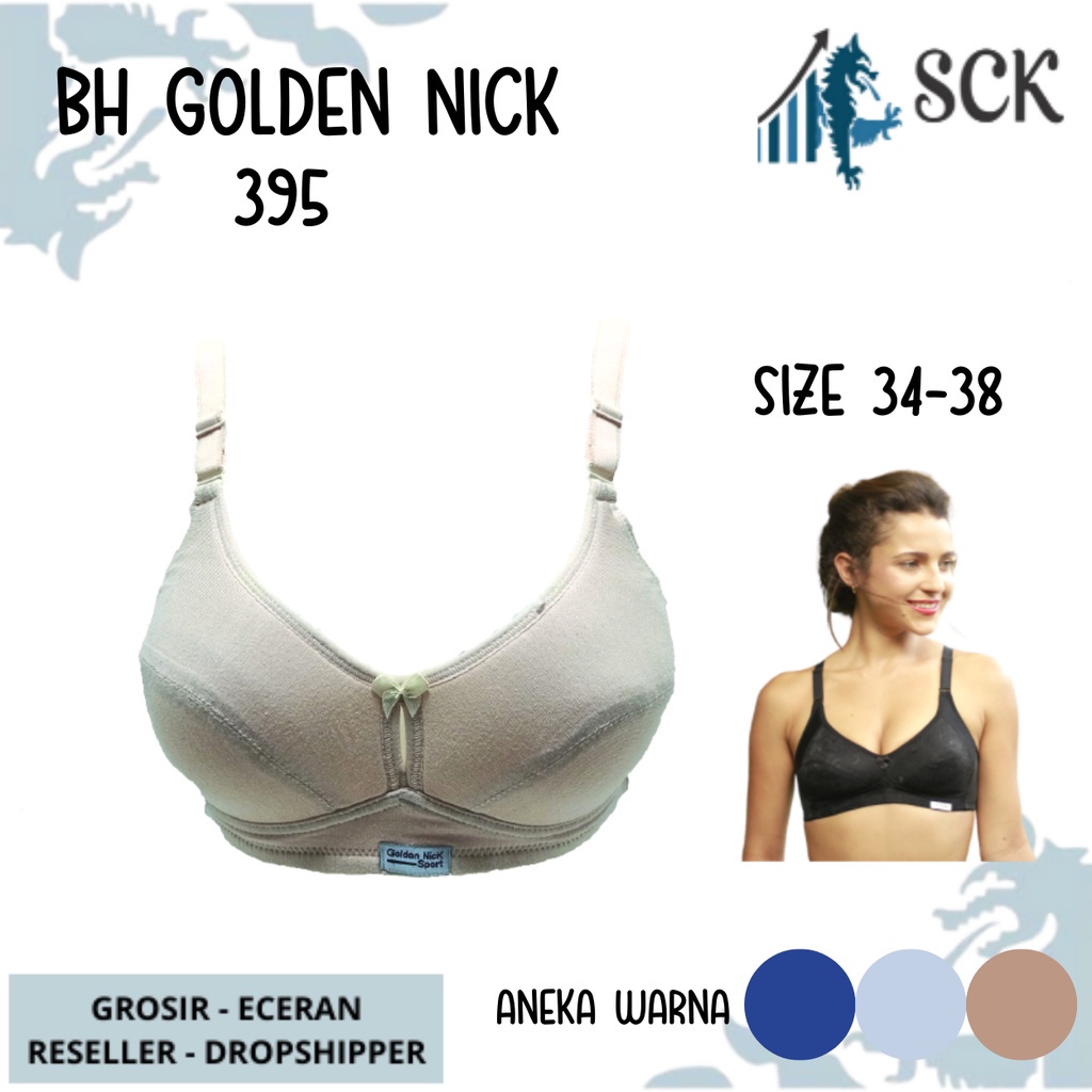 BH GOLDEN NICK 395 / BH Katun Busa Tipis Tanpa Kawat K395 Pakaian Dalam Wanita - sckmenwear GROSIR