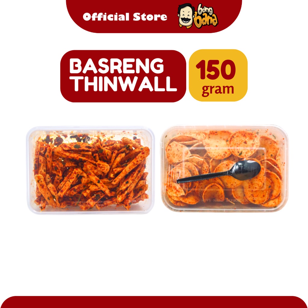 

Basreng Stik Daun Jeruk Pedas Cikruh Kemasan Thinwall / Kemasan Box (Free Sendok)