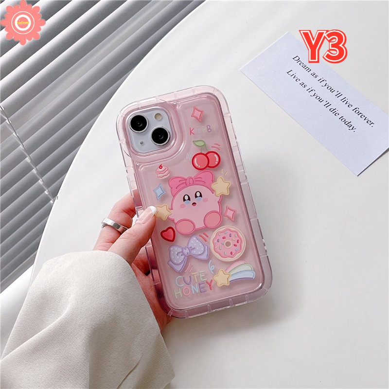 Casing Realme C55 C30 7i C17 C30SC15 C12 C21Y C25 C11 2020 C25s C35 Realme C33 C25Y 6i 5i 5s C3 C11 2021 5c20 Strawberry Bear Manyo Kartun Kirby Cherry Candy Airbag Soft Cover