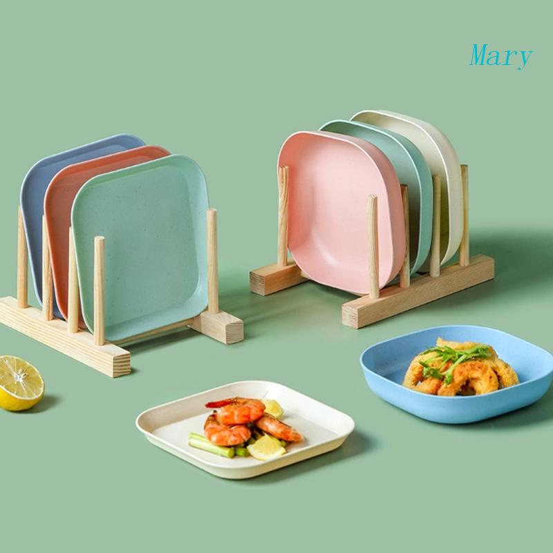 Mary Wheat Straw Dinner Plate Plastics Fruits Plate Microwave Cuci Piring Aman-