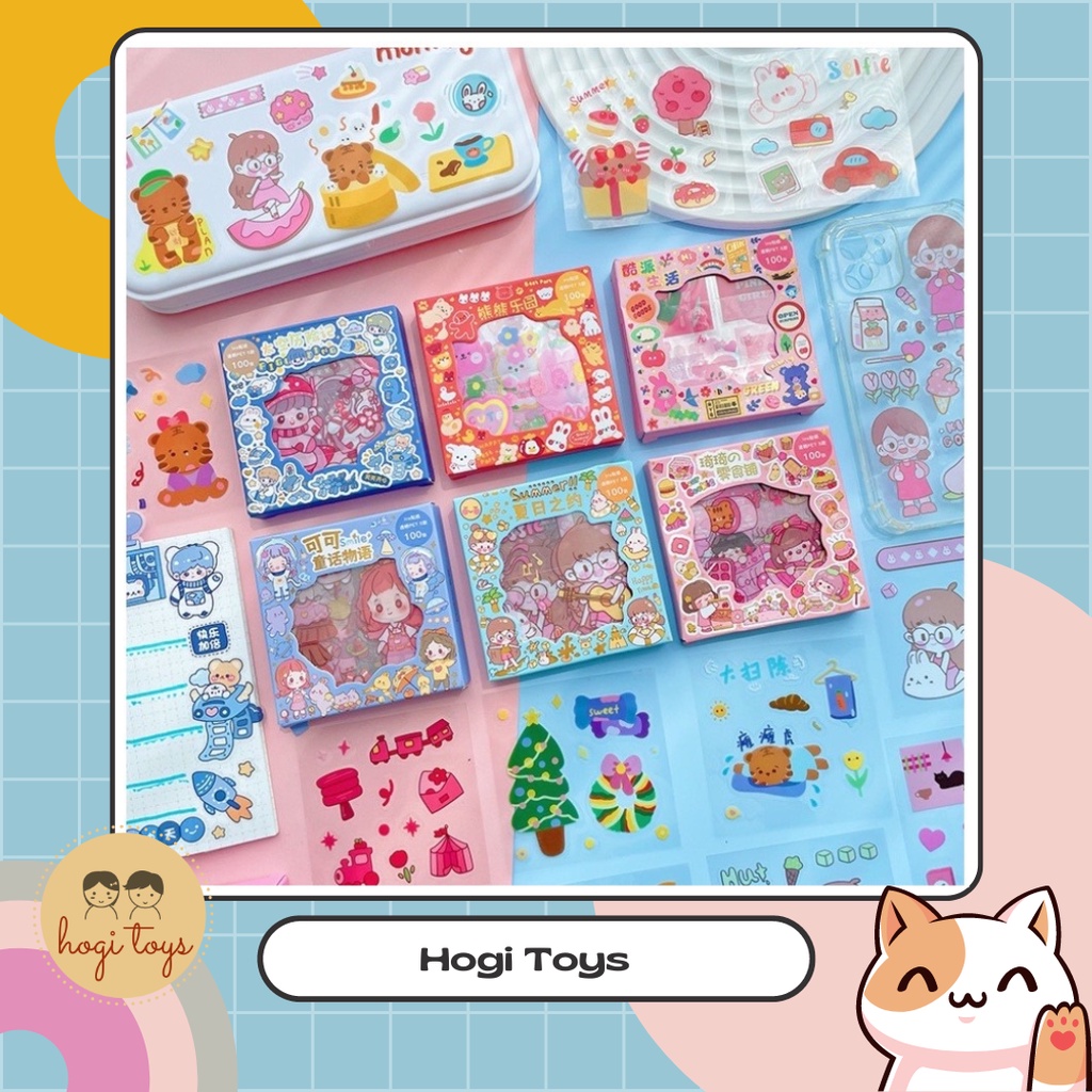 

Sticker Box Kecil Isi 100 Lembar Stiker PVC Lucu Anti Air Aestetik