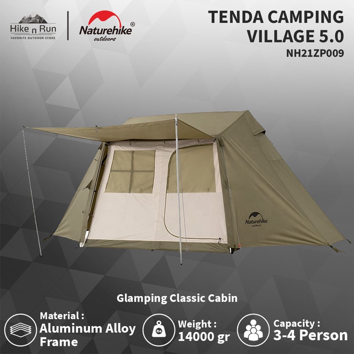 TENDA CAMPING NATUREHIKE NH21ZP009 TENT VILLAGE 5.0 3-4P
