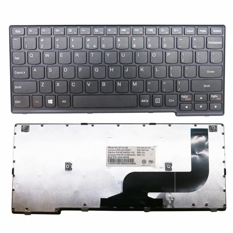 Keyboard Lenovo IdeaPad S210 S20-30 S215 S210T S215T Hitam