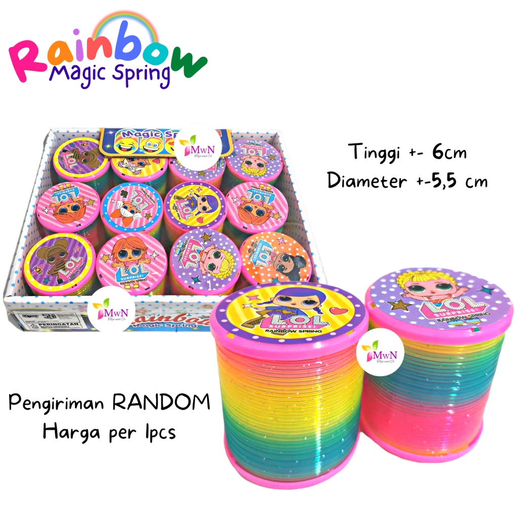 MWN Mainan Anak Rainbow Magic Spring LOOL Diameter 5,5 cm