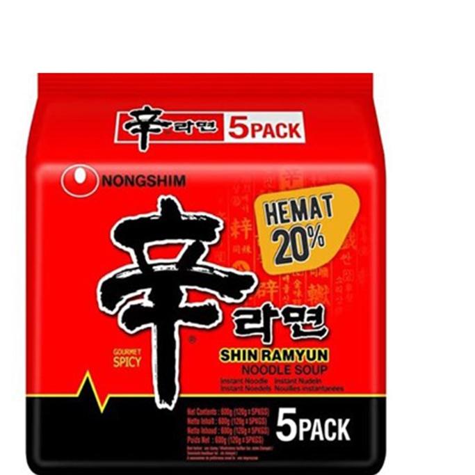 

★ Shin Ramyun Mushroom Mie Instan 5 x 120 gr ✽
