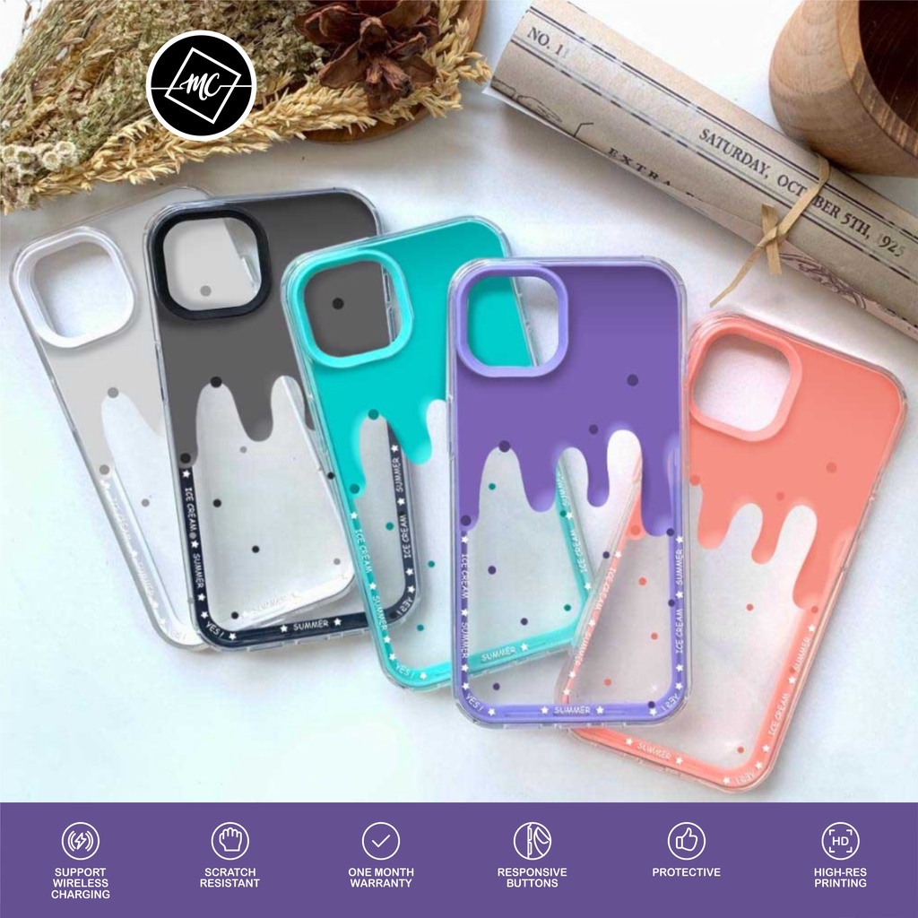 PRINTING BUMPER 3IN1 Ice Cream case realme c31 c35 5 5i c25 c12 c20 c11 2021 c15 c11 c21y c25y c30 c33