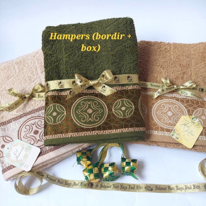 

Hampers Parsel Hadiah Lebaran/Idul Fitri Handuk Mandi Edisi Khusus - Green, Pita + Kartu