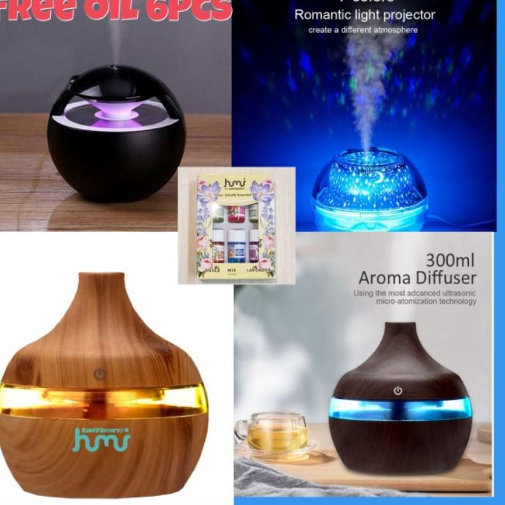֍ [100% ORIGINAL] Humidifier Diffuser Aromaterapi Oil Diffuser 500ml, 450ml 300ml ♟