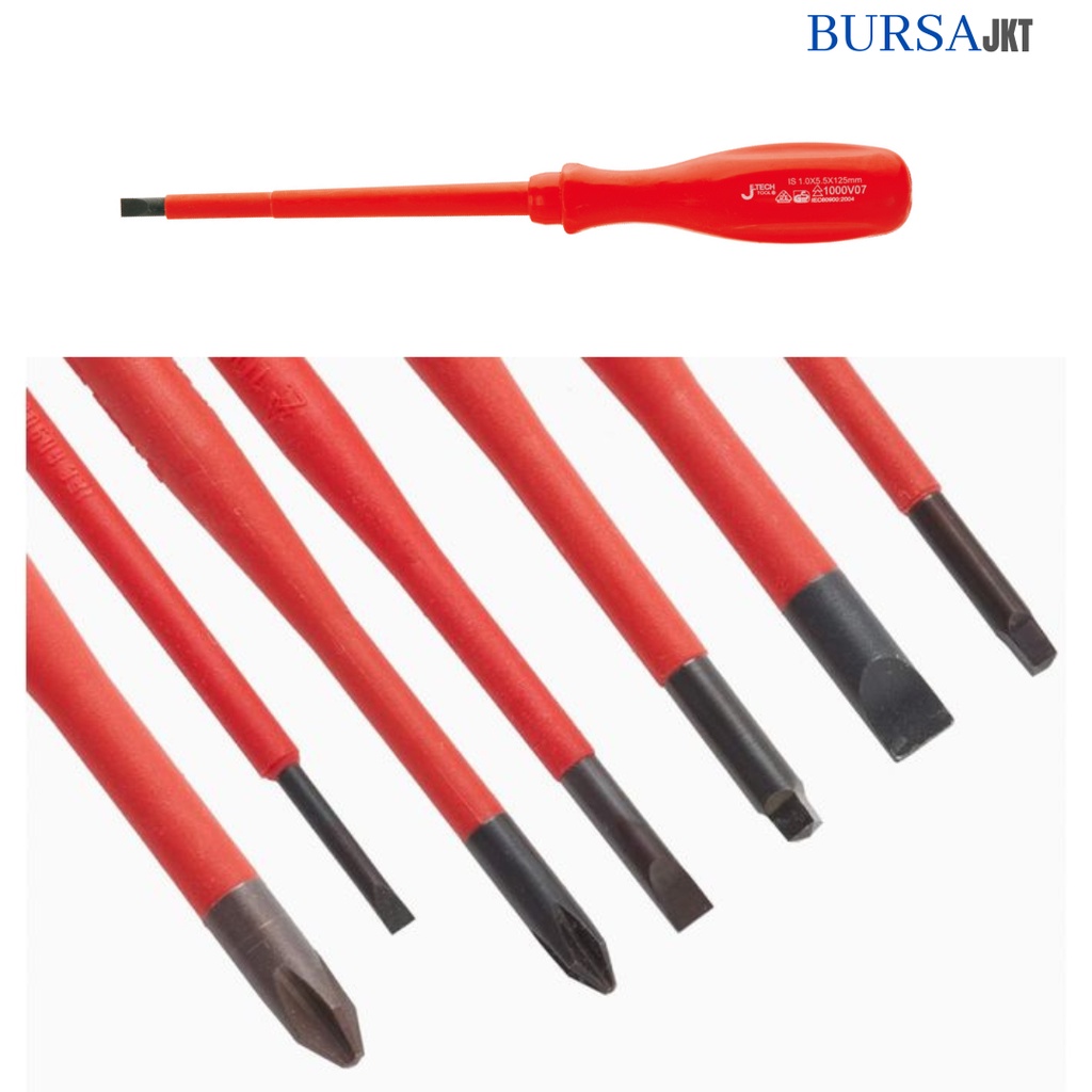 OBENG INSULASI LISTRIK 1000V PELINDUNG TANGAN MAGNETIC 4 /5 INCH