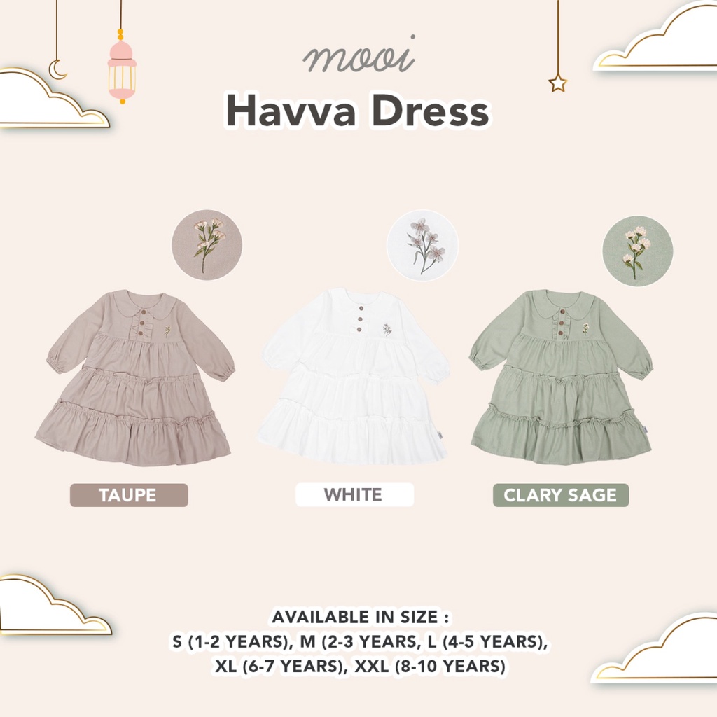 PROMO 7.7 PROMO BAJU LEBARAN MURAH MOOI EDISI LEBARAN HAVVA DRESS DRESS LEBARAN ANAK PEREMPUAN DRESS ANAK PEREMPUAN BAJU LEBARAN ANAK 1-10 TAHUN