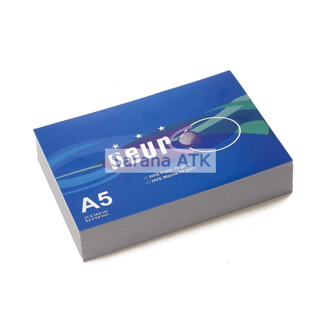 

RB Neuro - Kertas A5 Hvs Putih 70Gr ( A5 ) Pack