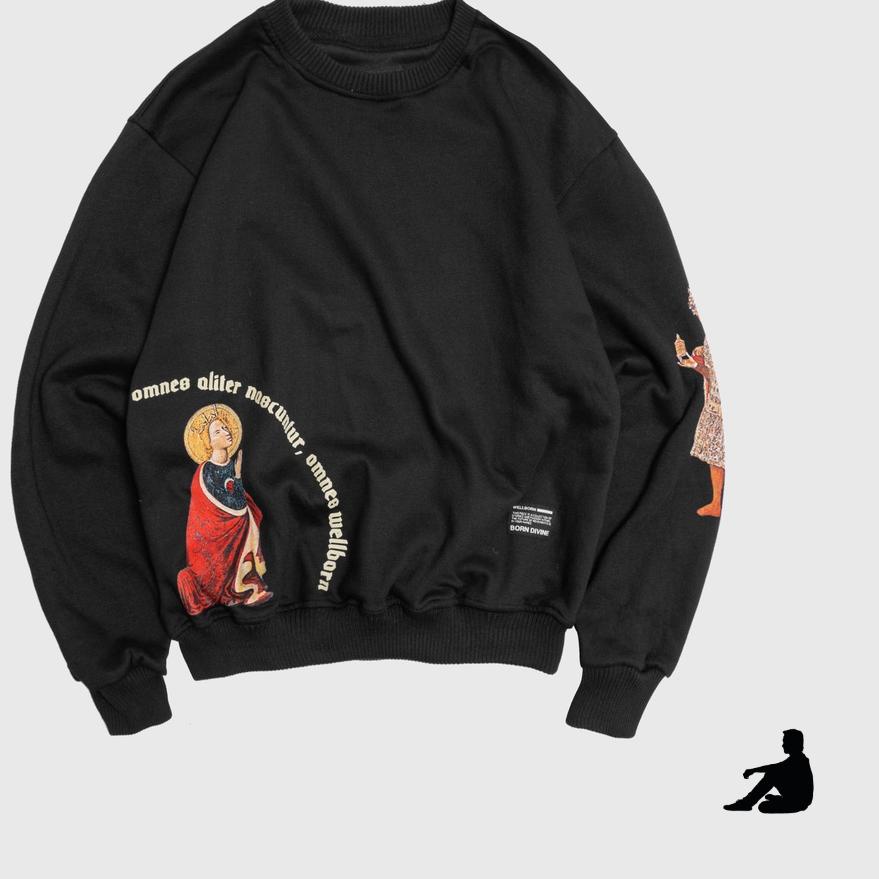 ☁ Wellborn Paenitet CN Black Sweater ➸