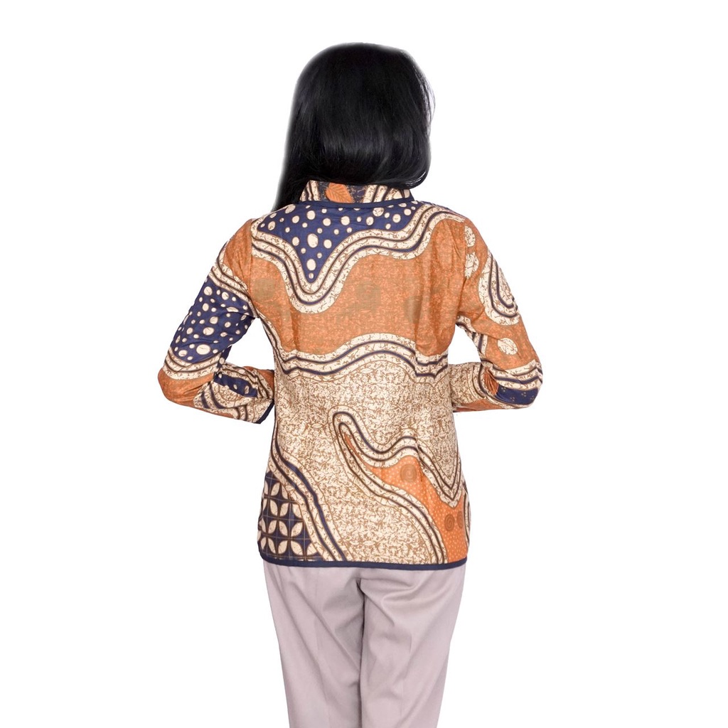 Atasan Batik Wanita Blouse Batik Resleting Depan Batik Dua Putri