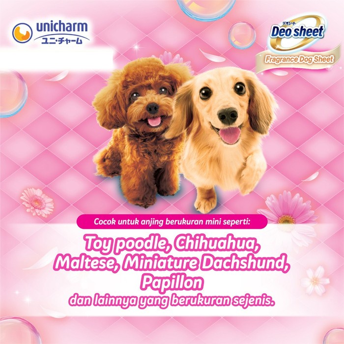 Unicharm Pet Deo Sheet Size 44x32 Ecer isi 6 Pcs Underpad Anjing