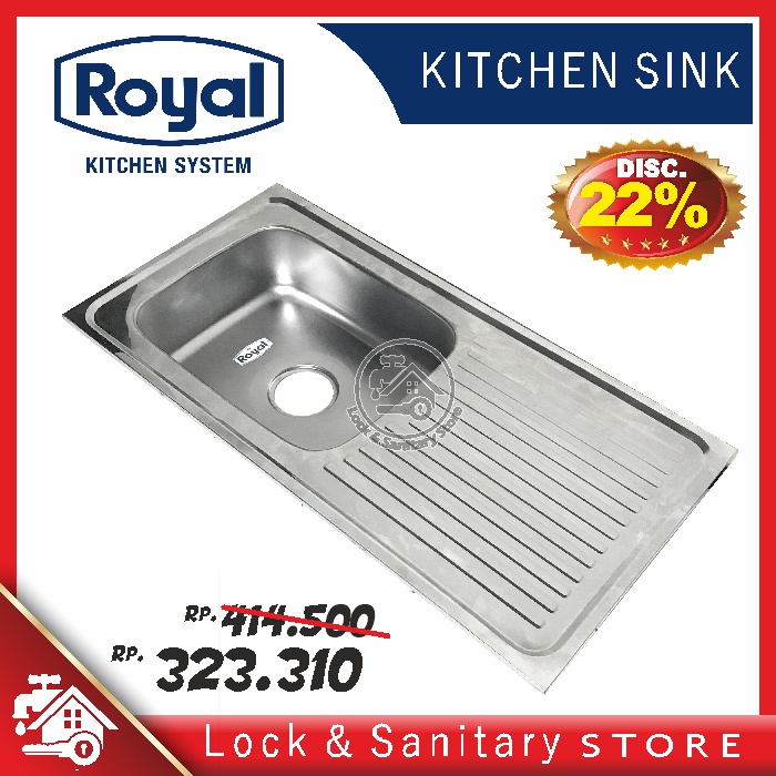 Kitchen Sink ROYAL SB 38 Bak Cuci Piring Wastafel Dapur Body Only