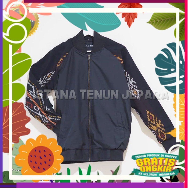 Jaket Bomber Pria - Jaket Etnik Pria - Jaket Sporty Pria - Jaket Unisex - Jaket Tenun Troso - Jaket 