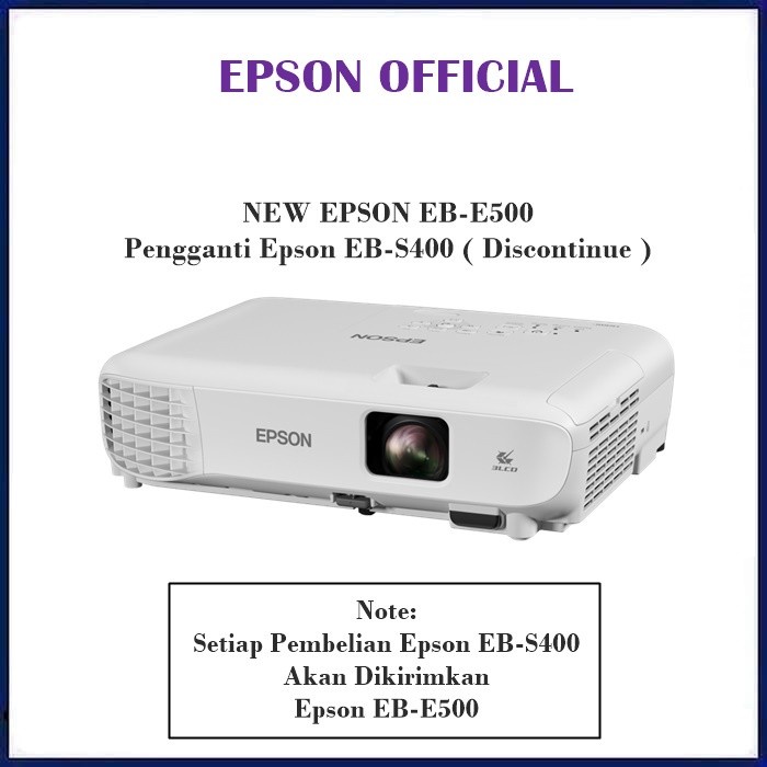 

[[JNT COD]] Projektor epson EB-s400 NEW - epson s 400 garansi resmi epson - EB-E500