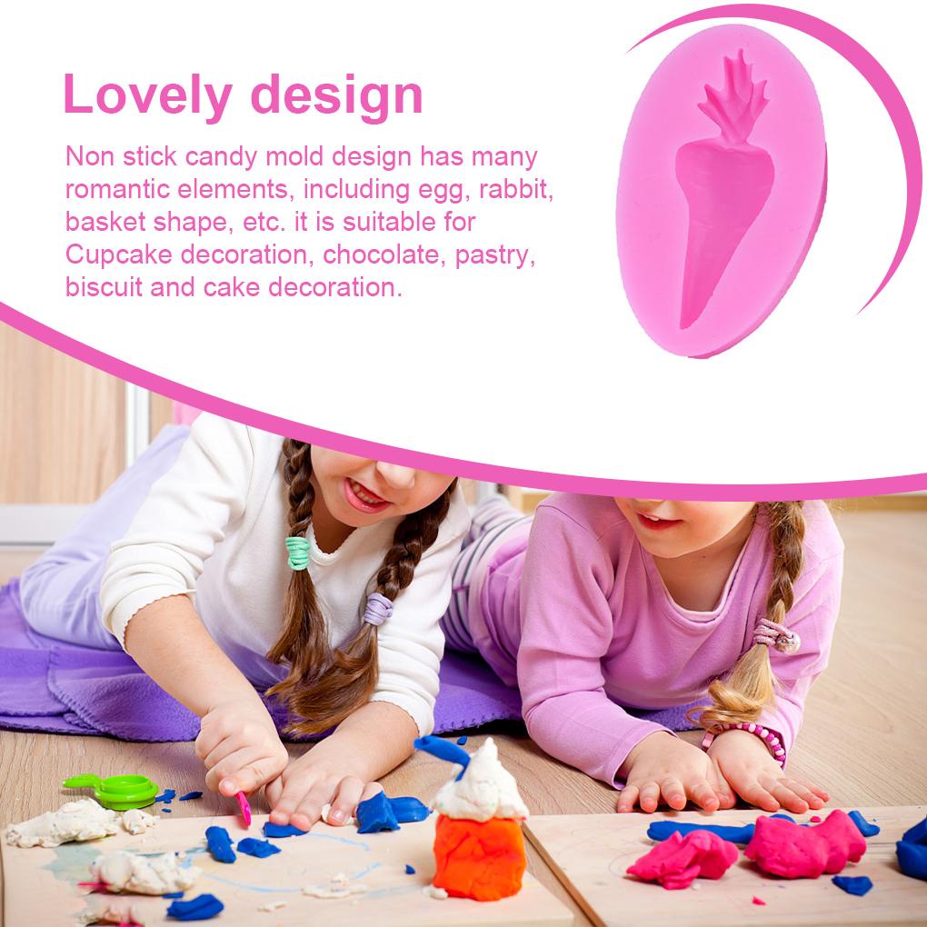 Paskah Cetakan Silikon Gadget Dapur Rumah Alat Pemodelan Coklat Bakeware Cetakan Pastry Mold DIY Fondant Alat Dekorasi Kue