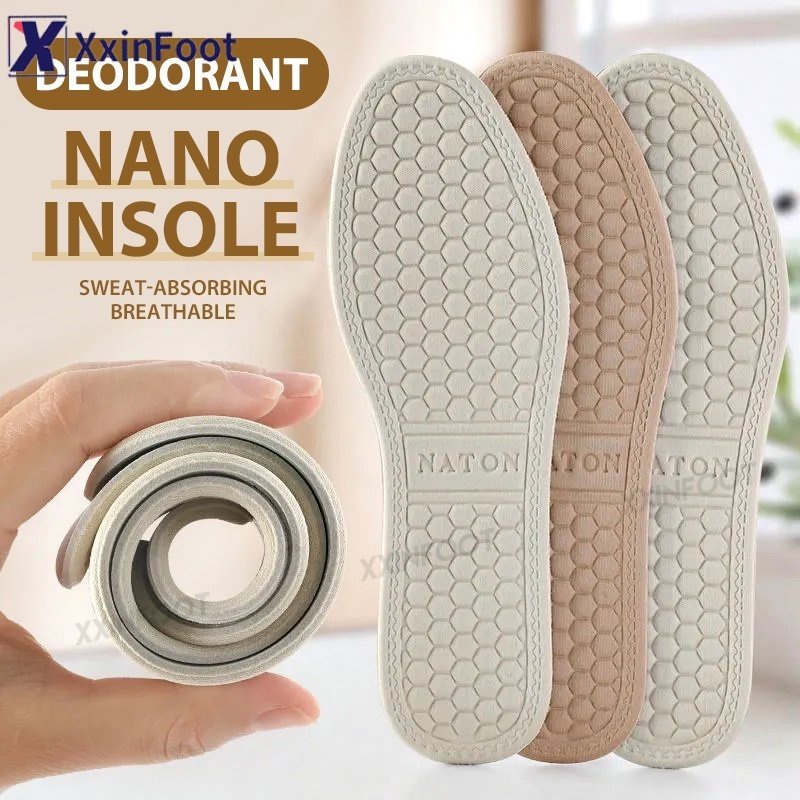 Sol Sepatu Deodoran Anti-Keringat untuk Pria dan Wanita, Sol Katun Anti-Kelelahan Bernapas Nyaman