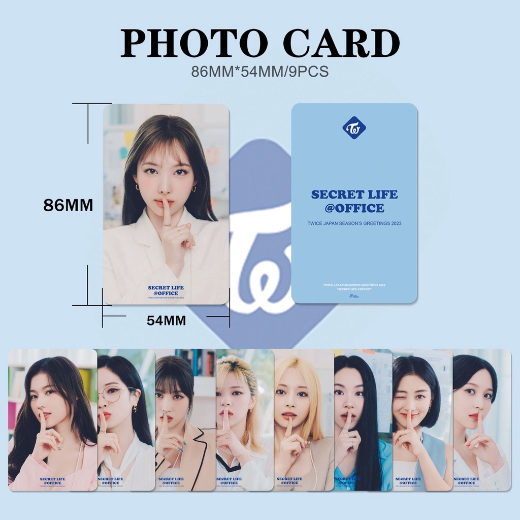 9pcs / set TWICE 2023 SEASON'S GREETING Photocards SANA MINA JEONGYEON CHAEYOUNG Lomo Cards JAPAN SECRET LIFE Kpop Postcards