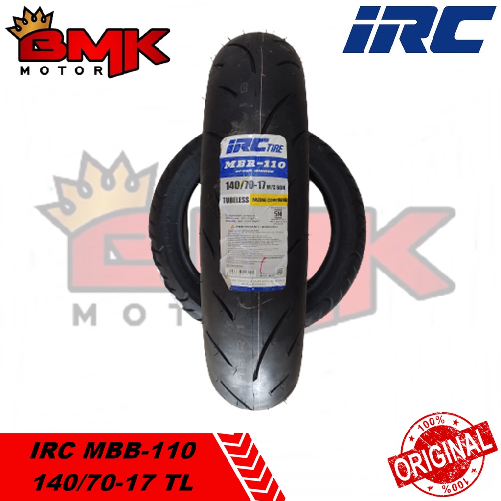 Irc Ban Luar Mbr 110 140/70-17 Tubeless