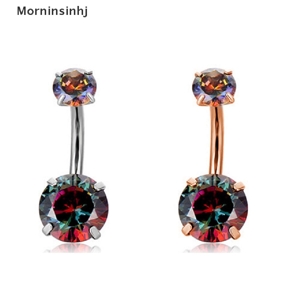 Mornin Heart Belly Button Ring Cincin Pusar Cincin Perut Stainless Steel id