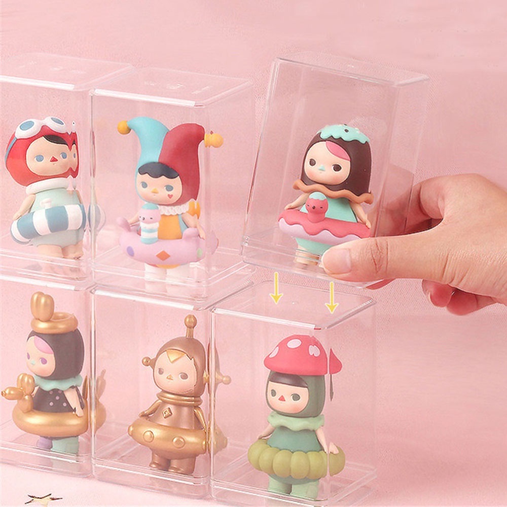 Garage Kit Blind box Storage-box Bahan Akrilik Transparan Single Kit Boneka Keep Holder