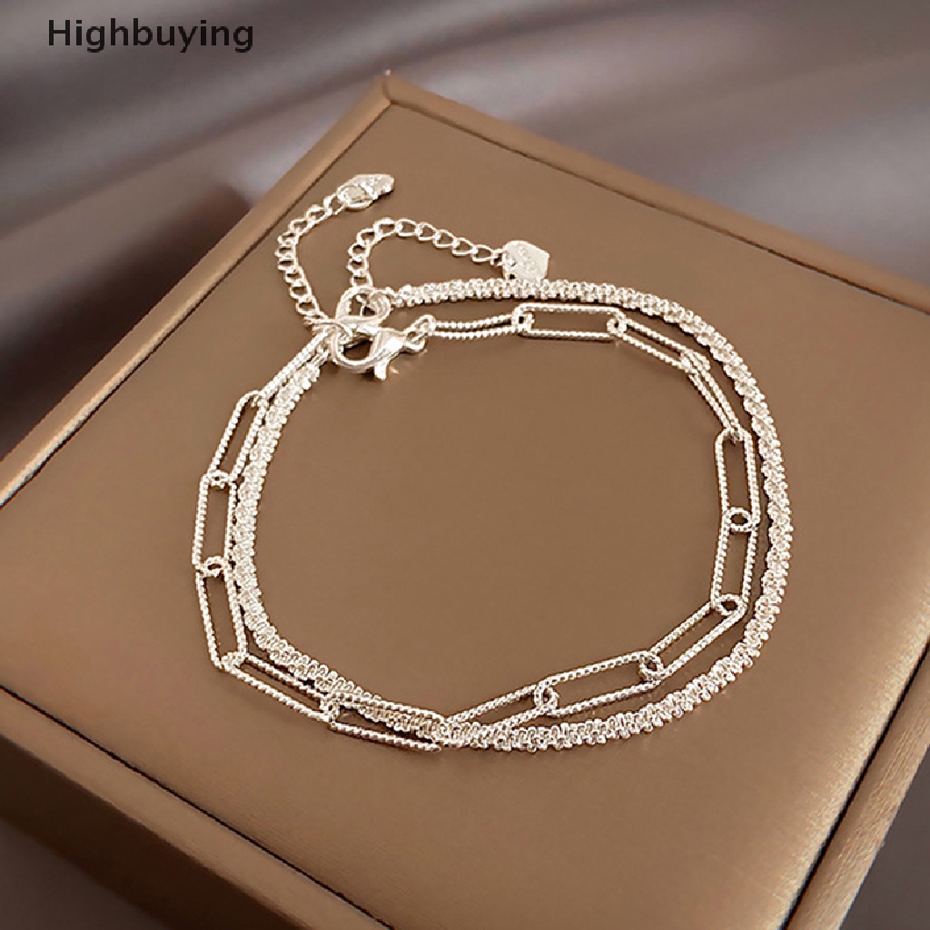 Hbid 1 / 2PCS New Fashion Silver Colour Sparkling Bracelet Exquisite Simple Women Adjustable Bracelet Bangle Fine Fashion Jewelry Accessories Glory