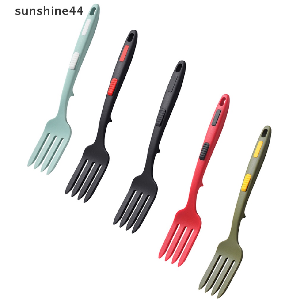 Sunshine Alat Masak Fleksibel Multi Fungsi Spaghetti Silicone Fork Salad Forks ID