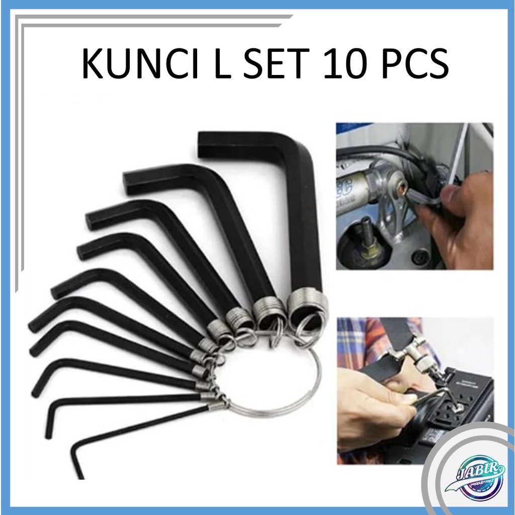 Kunci L Set Ring 10 in 1 Tools 10 Pcs MURAH