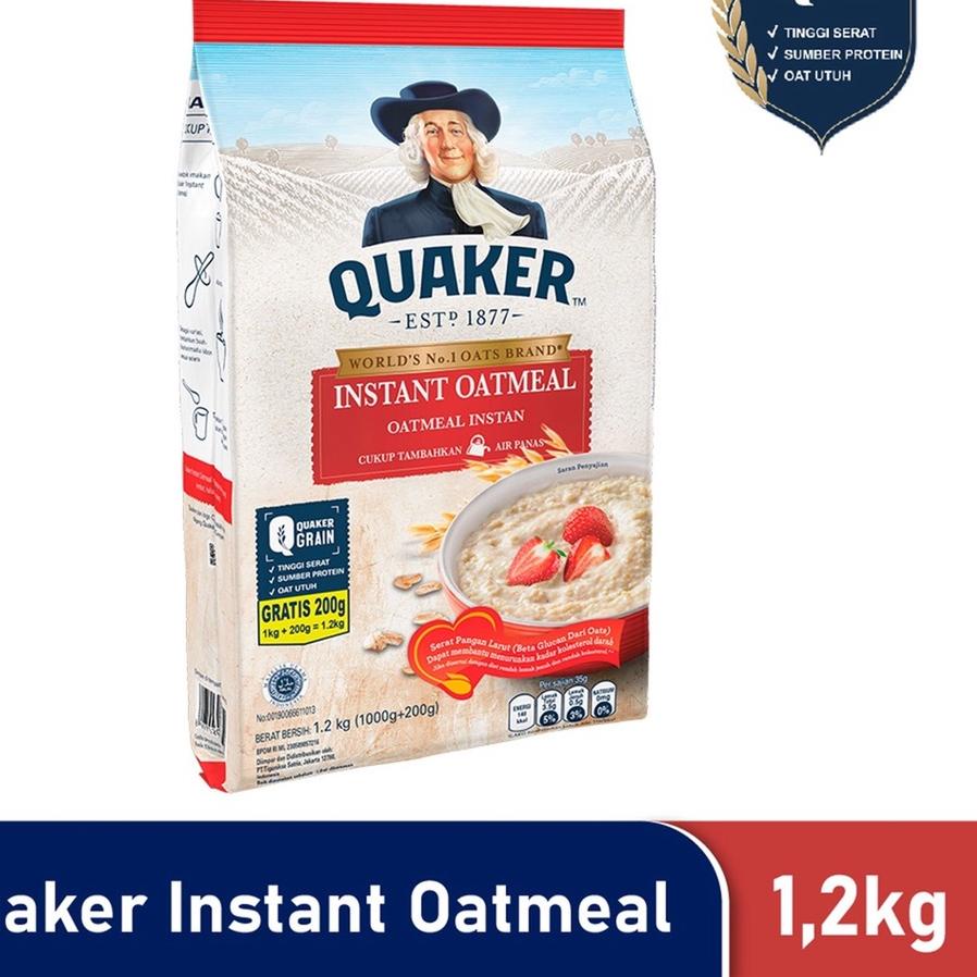 

12.12 BIG SALE FASION EXP MARET 2024 Quaker Oatmeal Instant 1.2kg / 1200gram / Quakers Oatmeal 1200gr /Quaker 1,2kg/1200 !!!