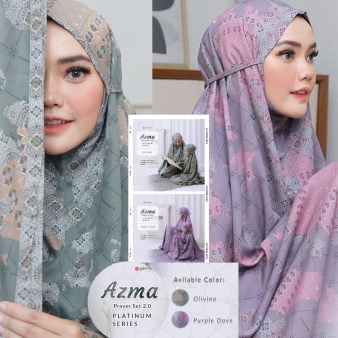 Mukenah Set Sajadah Couple Azma Prayer Platinum Ori By Yasmeera