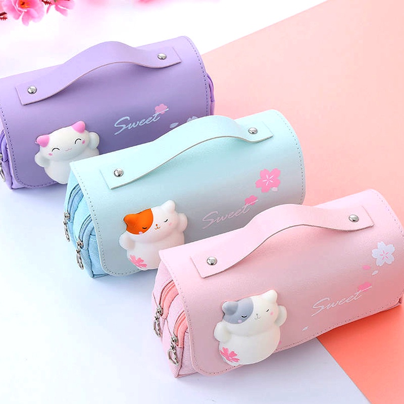 

Terlaris ✨ -Olla Tas pensil dekompresi, kotak pensil lucu, lembut, lucu, kapasitas besar, kotak alat tulis penyimpanan multifungsi- 2.2.23