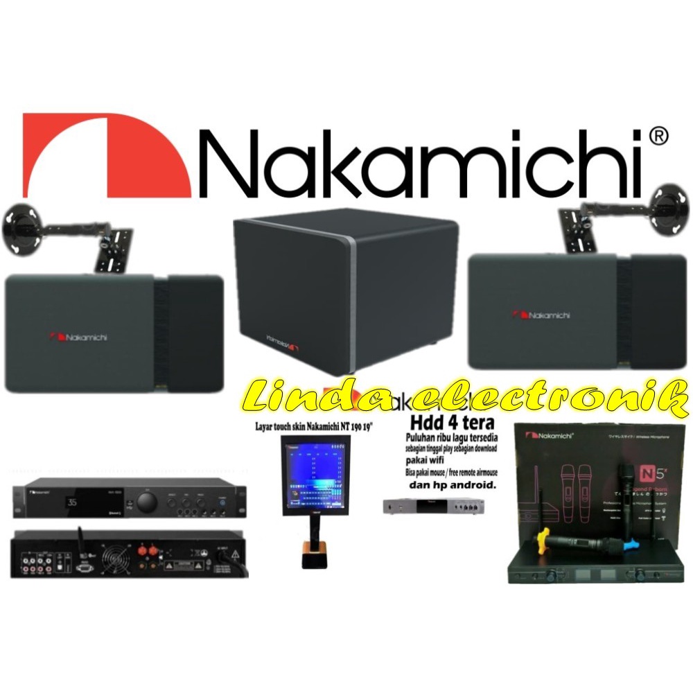 paket nakamichi nvx9200 av110 n5x nkx55 4 tera +touchskin 19'' subwoofer