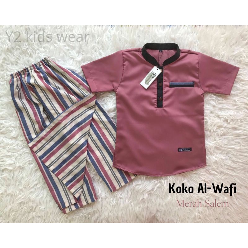 Setelam Koko Wafi By: Y2 Kidswear // Setelan koko Anak Sarkoci Lengan Pendek