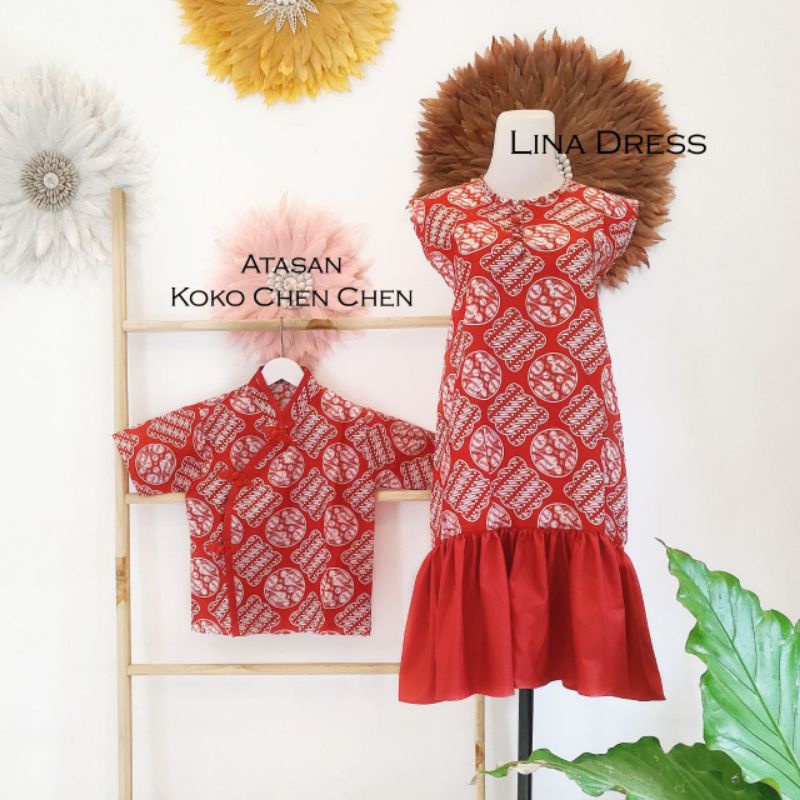 DRESS ANAK DAN DEWASA/LINA DRESS/DRESS COUPLE/KOKO ANAK/KOKO BATIK