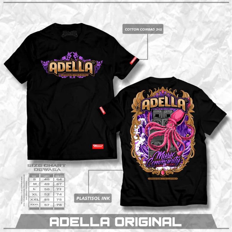 EDISI SPESIAL VALENTINE-KAOS ADELLA CUMI CUMI TERBARU ORIGINAL100% BY FDK CLOTHING-