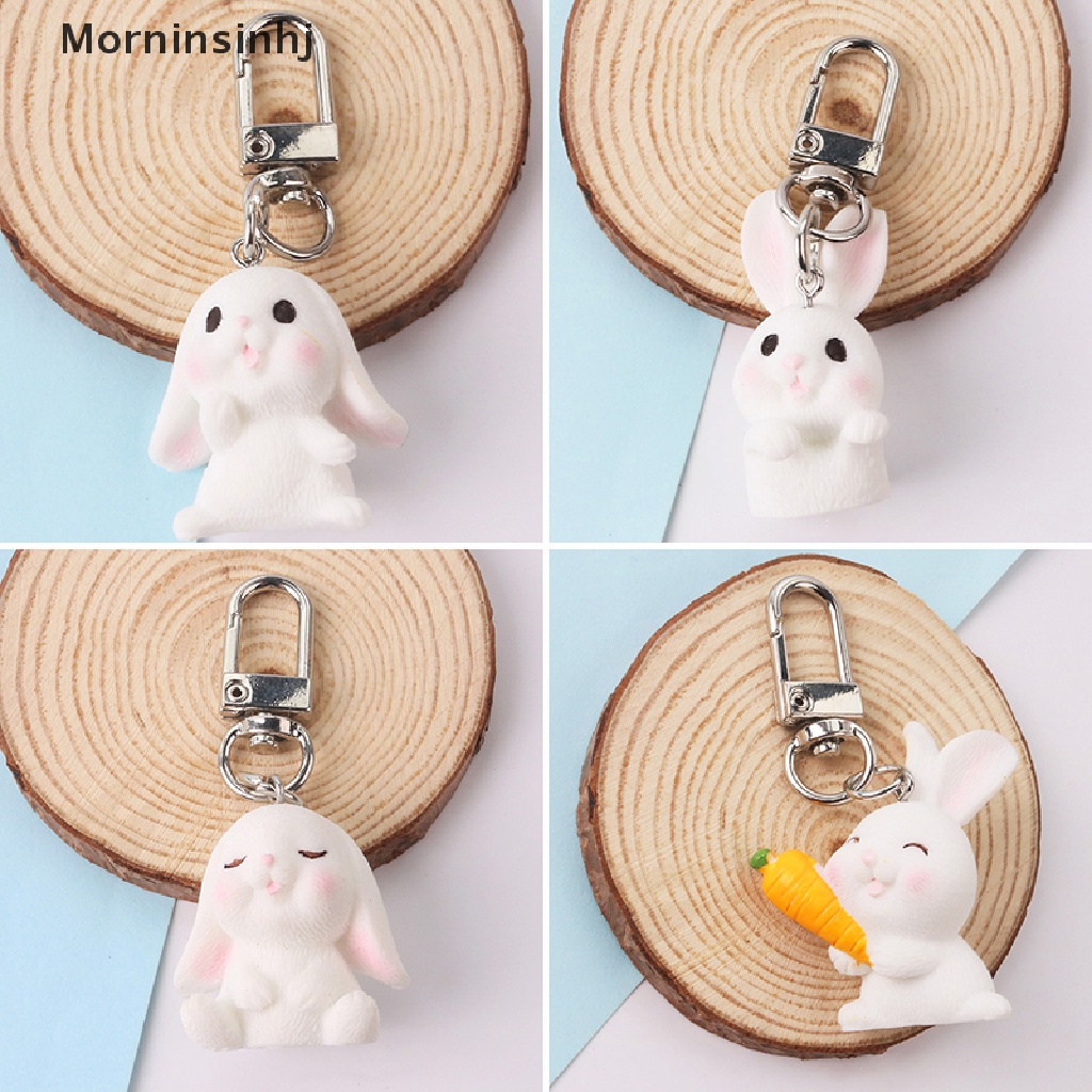 Mornin Liontin Hewan Kelinci Lucu Keychain Keyring Untuk Wanita Pria Anak Kartun Tas Mobil Earphone Box Perhiasan id