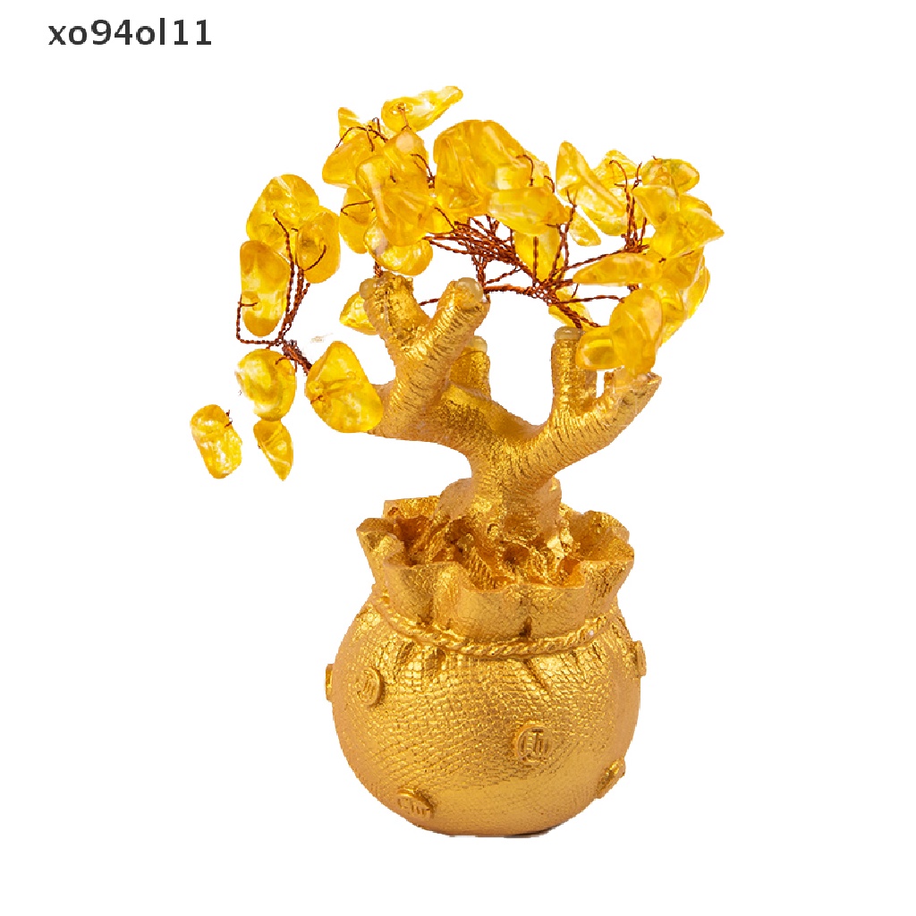 Xo Pohon Uang Kristal Alami Pohon Keberuntungan Feng Shui Money Tree Home Decor OL