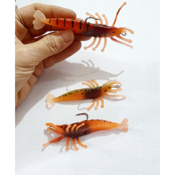 TORNADO SOFT SHRIMP LURE 90 MM 80 MM GLOW IN THE DARK