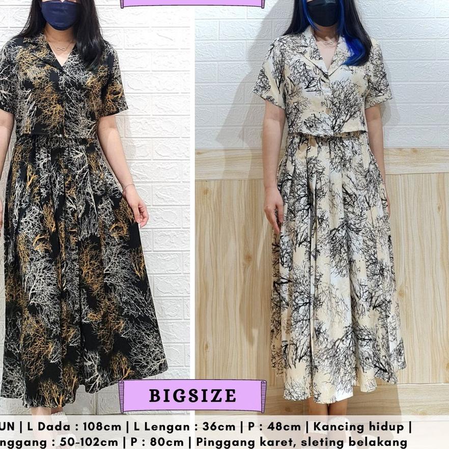 ❉ 4544 ROOTHIE BUTTON COLLAR SKIRT SET ROK JUMBO BIGSIZE ✈