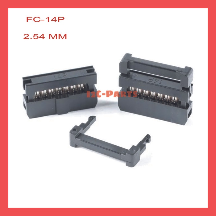 FC-14P Socket FC3-14P Soket ISP 14 Pin Konektor IDC 2x7 14P Female