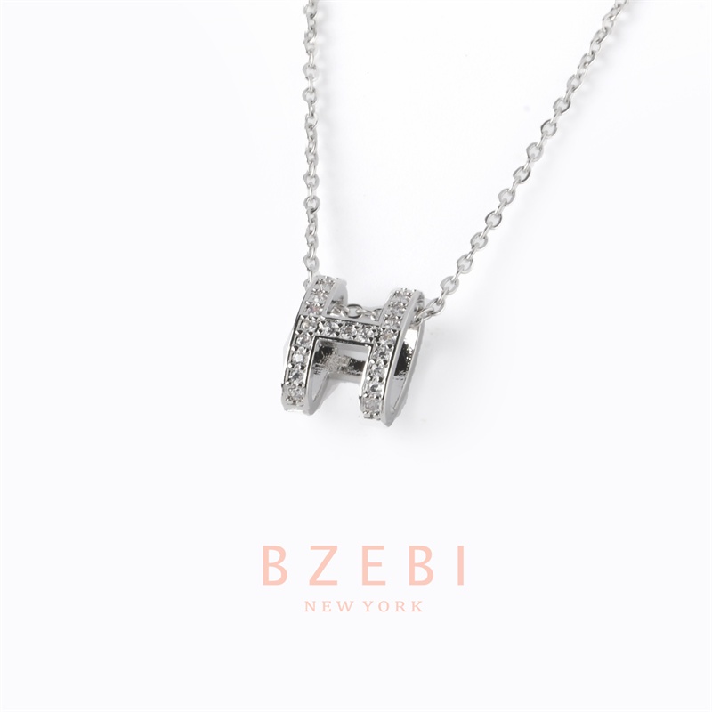 Bzebi Kalung Emas 18k, Kalung Baja Titanium, Kalung Liontin Berlian, Anti Karat, Aksesoris Fashion Wanita Perhiasan Gaya Korea, Hadiah Ulang Tahun Dengan Kotak Eksklusif 1142n