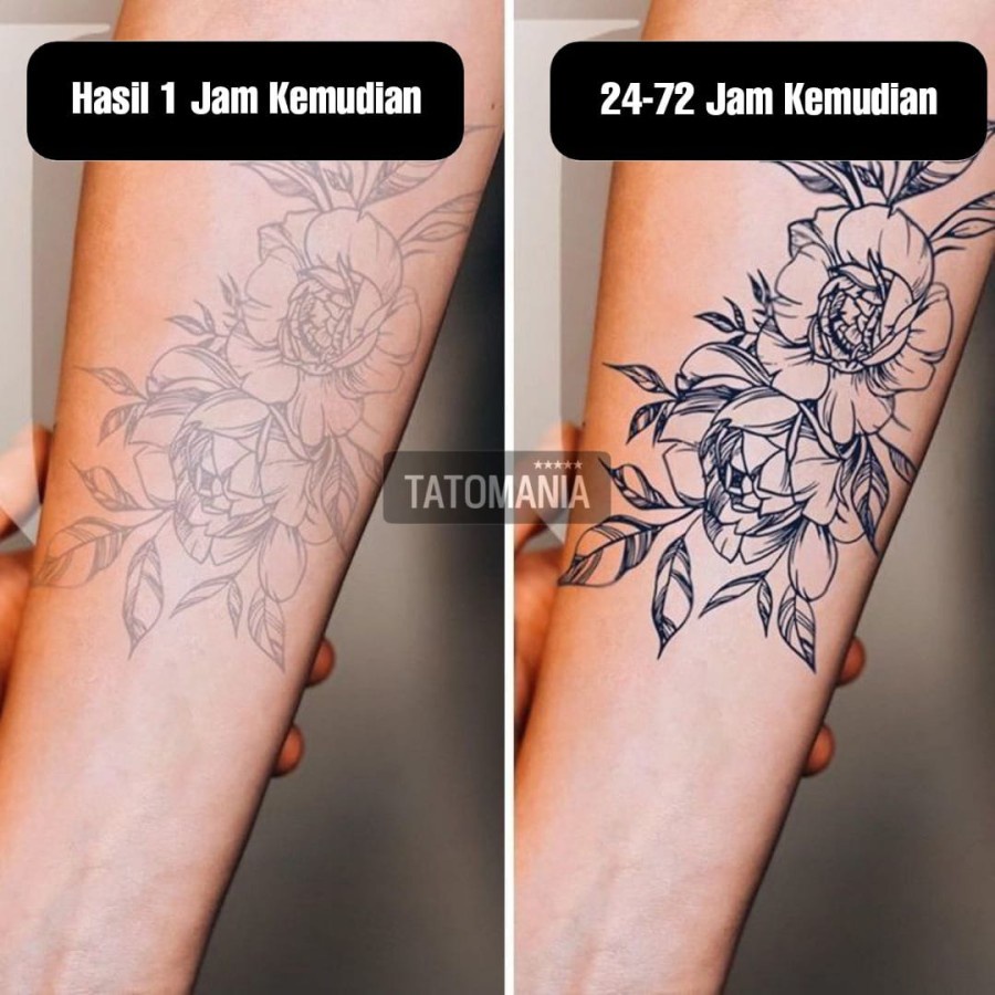 IF-Stiker tato temporer semi permanen tahan lama anti air tulisan KODE